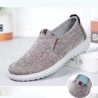 夏季网眼老北京帆布鞋男士一脚蹬懒人鞋软底防滑爸爸休闲鞋板鞋_FQ99-25驼色_39标准