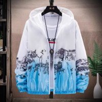 2021夏季新款男士山水画印花防晒服外套887_浅蓝色_4XL(175-190斤)