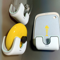 锅盖架壁挂式免打孔厨房家用坐式放锅盖的架子神器墙上置物收纳架_黑+白锅盖菜板通用 配送4个挂钩