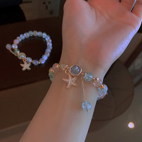 精选-彩色海星手链时尚可爱ins风手串女百搭手饰品配饰_七彩