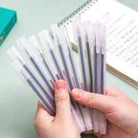 粉丝fu利中性笔40支黑色办公学生用碳素笔水笔签字笔_无印简约中性笔40支