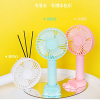 usb小风扇迷你静音充电风扇手持便携学生办公手拿大风力_樱花粉3档调速★续航4-6小时_体验款(电池800毫安)
