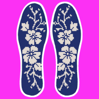 双线十字绣花鞋垫子半成品自己绣不褪色结婚男女新款_年年有鱼 双线绣_36码