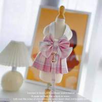 顺丰高端面料 粉色背心式宠物牵引绳_粉色高端面料胸背带+牵引绳_L建议6-9斤