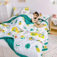 2021新款水洗棉夏凉被空调被可机洗薄款单人双人夏凉被_花香伊人_1.5米x2.0米单人