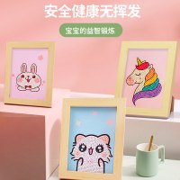 2021新手入门练手-益智钻石画-儿童 HZ1007_小柴犬15*20cm相框+亚克力玻璃+工具包