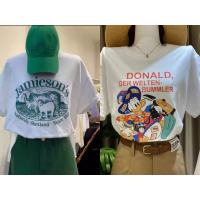 JS6057#韩国2021春季新款时尚减龄卡通宽松领短袖T恤女_6057-白色