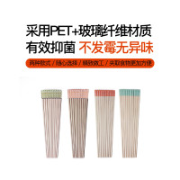 宜卡家居 日式合金筷厨房简约家庭分用防滑防霉非实木筷子_小鱼绿(5双装)