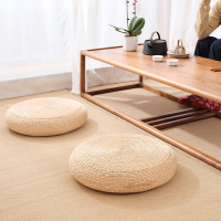 南象家居榻榻米坐垫地板打坐拜佛禅修草编蒲垫_直径40cm_蒲草原色(高度10cm)