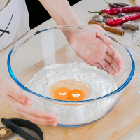 蜀菲家居1只装和面盆透明耐热高硼硅玻璃打蛋盆烘可微波炉_4500ml_1只装