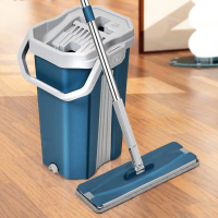 小姗家居懒人免洗平板拖把+桶套装_三片装替换布