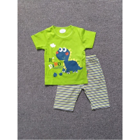 1900002男童短袖家居套装自选阳光小馒头_女宝图案随机_80(适合身高70-80cm)