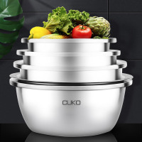 小姗家居CUKO 加厚加大不锈钢盆五件套 洗菜和面盆_5件套