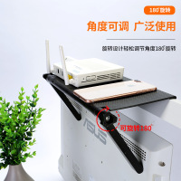 (韩将)收纳整理电视机遥控器机顶盒路由器置物架_黑色