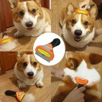 狗梳子柯基狗狗梳毛神器大小型犬泰迪宠物狗毛清理器刷拉毛梳猫咪_通用去毛梳