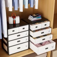 家用衣柜内衣收纳盒抽屉内衣裤整理盒神器内衣内裤袜子分格收纳_幻夜黑二合一/内衣+内裤