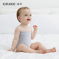 360度婴儿护肚围兜 嫚熙秋冬儿护肚_2条装(单层)蓝条+蓝绿细条_48cm(适合0-7个月)尺寸17*17cm