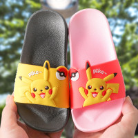 儿童皮卡丘拖鞋夏男童女童宝宝室内家用防滑软底卡通凉拖鞋719_粉色_29码内长约17cm