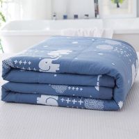 2021夏天空调被夏凉被双人单人薄被子可水洗机洗被子学生宿舍_草莓0889_70*100随机发午休被