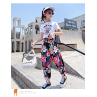 女童夏款卡通小猪套装_图片色_160