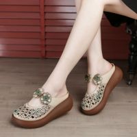 夏新款凉拖软底凉拖鞋松糕鞋厚底原创女鞋中跟妈妈鞋防滑皮鞋_杏色实惠版_10