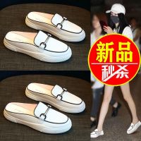 冬旭时尚半拖鞋女2021年新款夏外穿百搭一脚蹬懒人凉拖无后跟_花色(全新上市)_35标准码