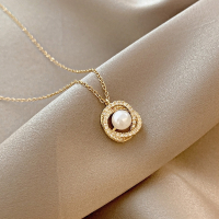 花苞项链DXL00038 秋秋_白色珠