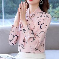 雪纺衬衫女2021年新款秋装洋气时尚衬衣女士长袖上衣春秋女式小衫_黑色_S体重88-99斤