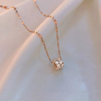 小秋秋的小当铺简约小蛮腰项链_玫瑰金色