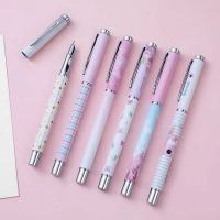 学生正姿卡通金属钢笔 0.38包尖墨囊墨水两用_女孩（2支钢笔2个吸墨器.送10支蓝墨囊）