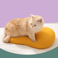 和煦猫肚皮枕头蛋黄枕记忆棉枕芯护颈椎单人学生枕头_天空蓝35cm*55cm