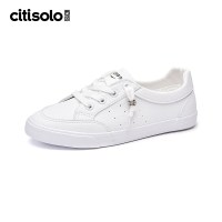 西颂7067女鞋学生百搭小白鞋2021年新款休闲鞋_白粉色_40