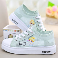 网鞋小白鞋2021夏季网面透气板鞋休闲鞋学生鞋中大童网鞋童鞋女鞋_白色_39