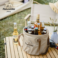 挪客Naturehike户外可折叠水桶便携露营手提水桶家用洗脸盆洗衣盆_军绿色13L