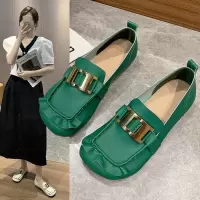 新品！女款时尚包头软底休闲鞋8888_绿色_39