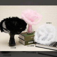 七夕新品凤羽纱鲜花花艺内衬纱情人节羽毛纱网玫瑰花花束网纱_凤羽纱-羽白(32*200cm)