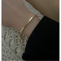 新品~高级感金色复古字母手链OB1044_金色字母手链