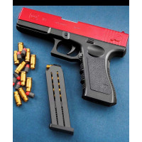 格洛克抛壳软弹玩具可发射可抛壳_红色