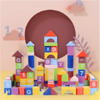 王炸福利108粒实心木制积木玩具!_40粒积木(体验装)