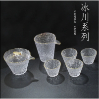 初雪描金茶杯茶具功夫茶具套装家用泡茶杯#C1_描金冰川\1公道\1盖碗\4杯#C1-1