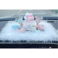 送彩色气球一路平安情侣鹿套装全家套装_情侣鹿(蓝)+羽毛垫