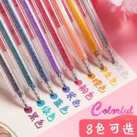 荧光笔闪中性笔啫喱笔彩色套装光笔高光笔绘画手账笔_黑色(1支袋装)