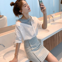 子晴优选夏天两件套裙子小个子套装女夏季潮流时尚学生韩版i_单件裙子_S建议80-95斤