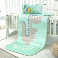 侠橙严选夏季婴儿凉席三明治加厚折叠儿童凉席透气冰丝席_粉色云朵 冰丝_60*120席子+枕头