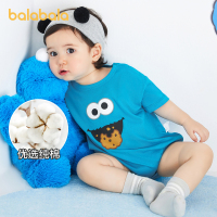 芝麻街IP巴拉巴拉婴儿连体衣包屁衣208221124284_白黄色调00313_73cm