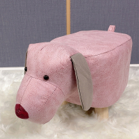 可爱小狗造型动物凳子家用儿童幼儿园创意卡通小凳子实木换鞋凳_橘色CC小狗