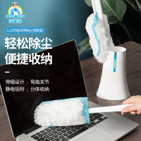 宝家洁可抛式静电除尘掸一次性鸡毛毯子家用扫灰吸尘禅子灰尘清理_短柄除尘掸+替换装6片装