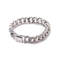 粉丝专享回到未来古巴链手链王嘉尔同款嘻哈双排钻男女潮牌饰_金色不含礼盒_18厘米-手链