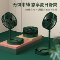 夏季折叠风扇便携式usb充电小风扇静音宿舍办公室_翡翠绿