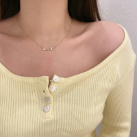 ins潮冷淡风气质时尚个性鱼骨项链女夏季_轻奢金